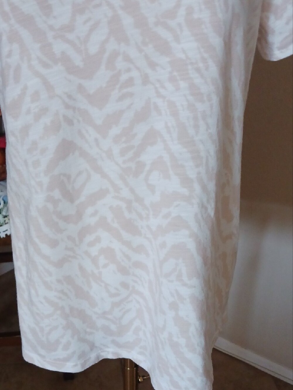Nine West Pale Pink Patterned Short Sleeve Tee - Picture 5 of 13
